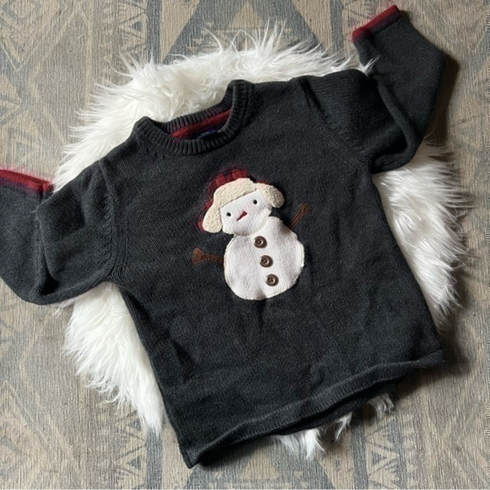 OshKosh B’Gosh 100% Cotton Knit Snowman Sweater